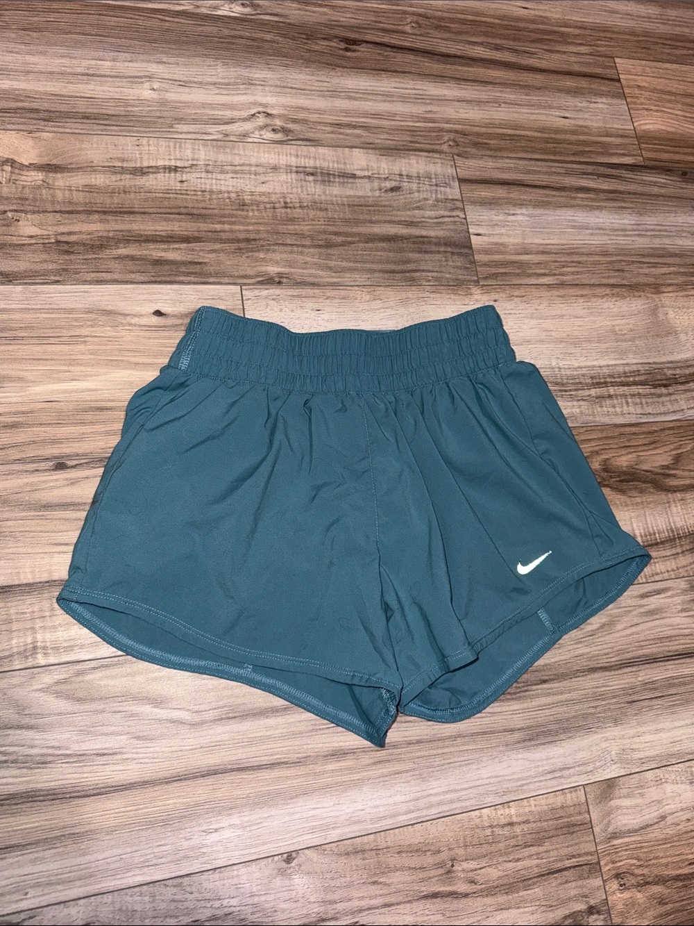 Nike Women's Teal-Blue Athletic Shorts